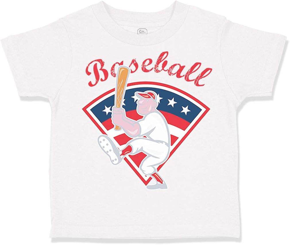Custom Toddler TShirt Baseball Player American Style A