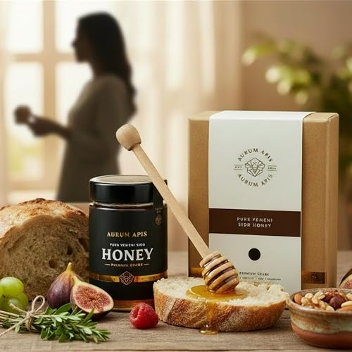 Aurum Apis Natural Unadulterated Yemeni Sidr Honey | 100% Raw Honey | Pure Kyrgyz Sidr Honey | Unpasteurized | Unfiltered | Zero Sugar | Daily Wellness | Healthy Food - 330 gram Jar