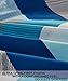NTBAY 5 Pieces Reversible Fashionable and Simple Geometric Pattern Printed Microfiber Duvet Cover Set with Hidden Zipper, Soft & Breathable (Queen,Blue)