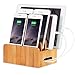 Levin Natural Bamboo Universal Charging Station Dock Organizer