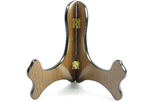 fengshuisale Brown Wooden Easel Display Plaque Plate Photo Stand Holder (6 inch)