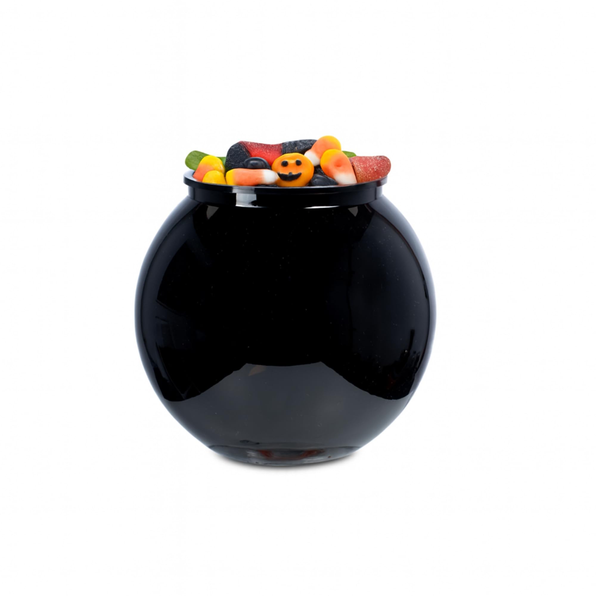 bar@drinkstuff Plastic Cocktail Fish Bowl – 3 L (105.5 oz) Black Party Sharing Bowl, Reusable Plastic, Ideal for Cocktails & Punch