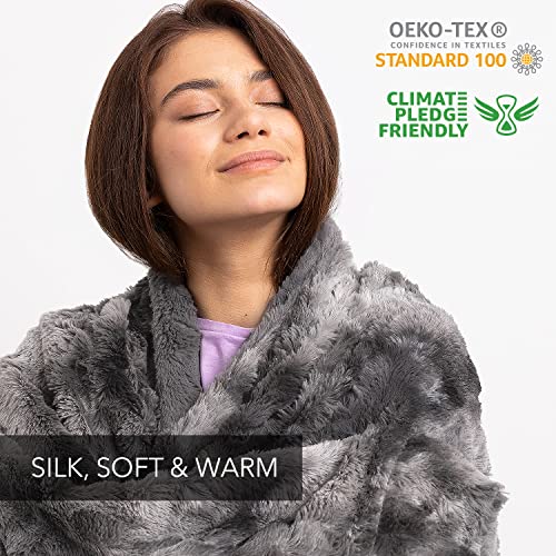 Everlasting Comfort Luxury Plush Blanket Cozy, Soft, Fuzzy Faux Fur