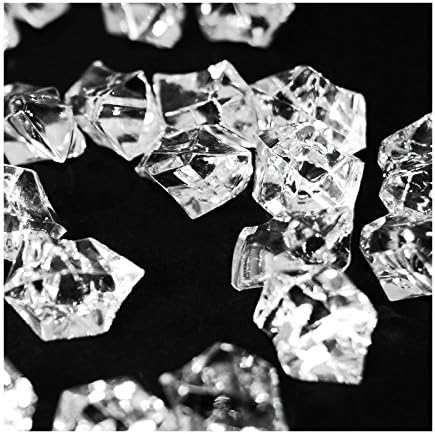 Deco4Fun 10lbs Clear Acrylic Crushed Ice Rocks Chips Cubes | 10 pounds - 2400 pieces | Bulk Crystal Shards for Vase Filler Table Scatter Centerpieces Decor Event Wedding Birthday