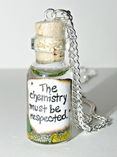 Respect the Chemistry, Bottle Necklace, Handmade