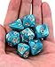 Polyhedral D&D Dice Set - Set of 7-Die Dice for Dungeons & Dragons Dice Games, Pathfinder, Magic The Gathering (MTG), Math Games and More（Indigo）