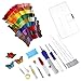 Magic Embroidery Pen Punch Needle,Embroidery Pen Set,Embroidery Patterns Punch Needle Kit Craft Tool,Including 100 Color Threads for DIY Threaders Sewing Knitting