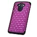 Style4U Motorola Droid Turbo Case, Moto Droid Turbo Studded Rhinestone Crystal Bling Hybrid Armor Case Cover for Motorola Droid Turbo XT1254 with 1 Stylus [Purple/Black]