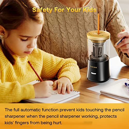 Taskbiiz Electric Pencil Sharpener, Rechargeable Automatic Pencil