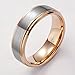 Shuremaster 8mm Mens Womens Tungsten Wedding Bands Rose Gold/Blue/Black Brushed Two Tone Comfort Fit Size 6-13