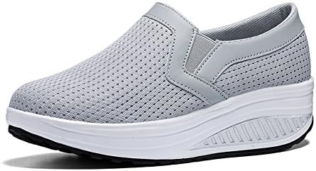 SHAKE Women's Mesh Slip-On Casual Walking Wedges Shoes Breathable Work Out Sneakers for Women