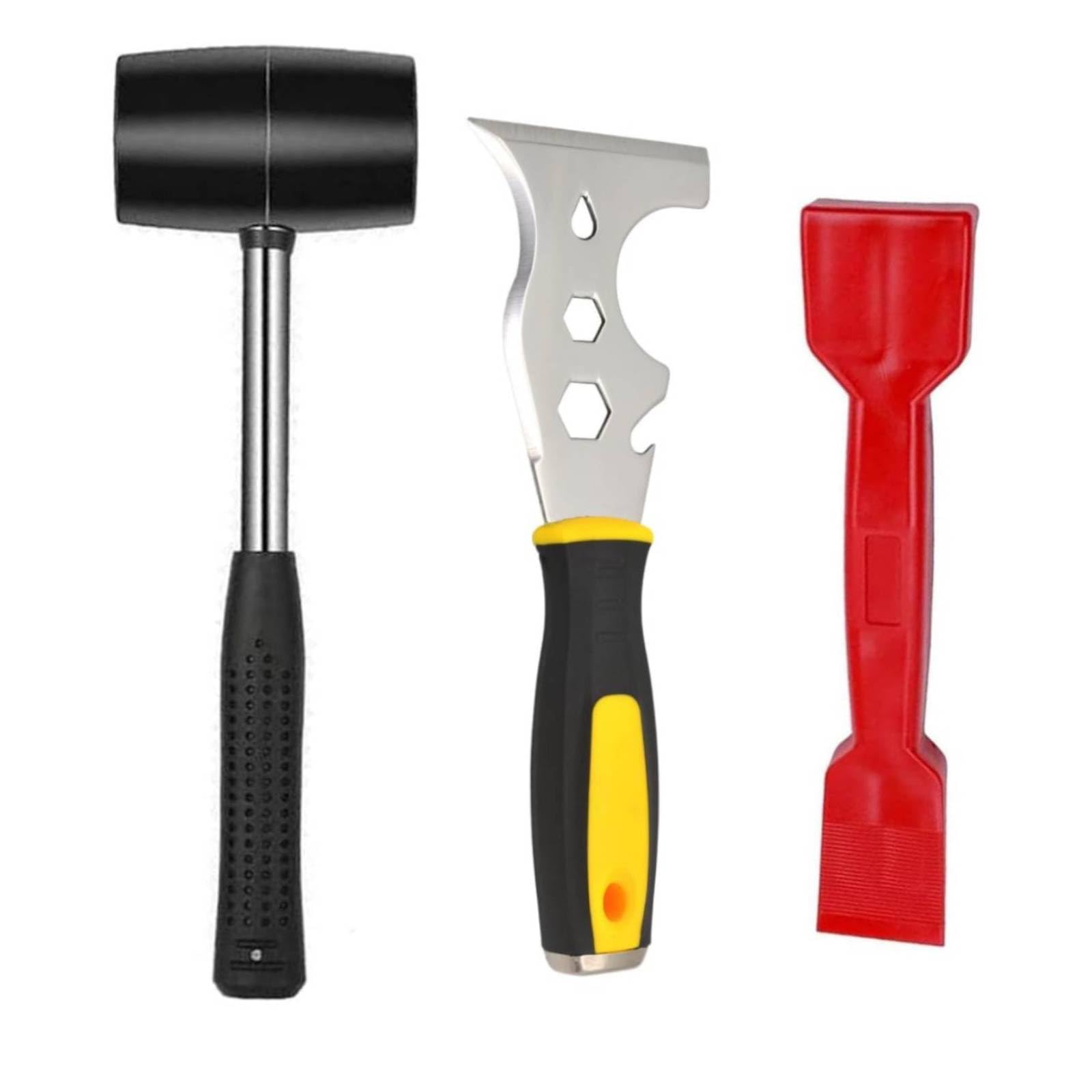 KOOLEVER Window Fitting Tools Kit 3PCS Glazing Tools, Includes Glazing Hammer, Paddle, and Rubber Mallet. Ideal for Double Glass, Window Bead Removal, and DIY Projects, Versatile Hand Gadget Set