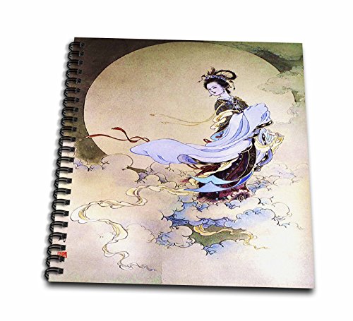3dRose db_50868_1 Goddess of The Moon Drawing Book, 8 by 8"