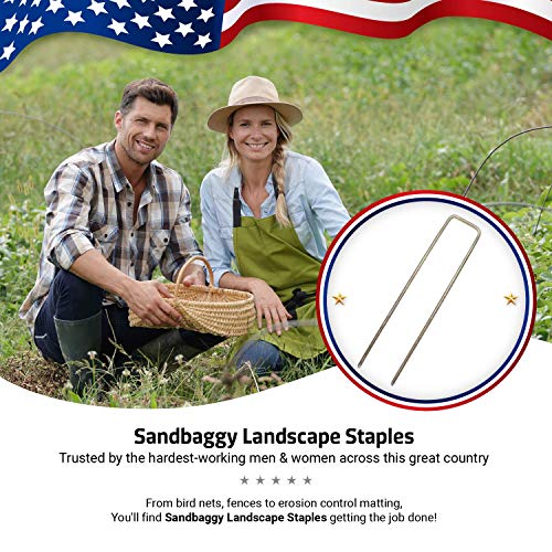 Sandbaggy 1000 Count 6" Landscape Staples Industrial Grade 11 Gauge