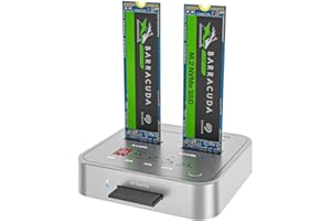 MAIWO K3016CL M.2 SATA/NVMe Docking Station, 10Gbps USB-C SSD Duplicator with SD Express Slot, One-Key Offline Clone, Dual M.