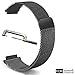 Garmin Vivoactive HR Replacement Band - C2DJOY Milanese Stainless Steel watch band for Garmin Vivoactive HR With Unique Magnet Lock Black (6.1-8.1in)