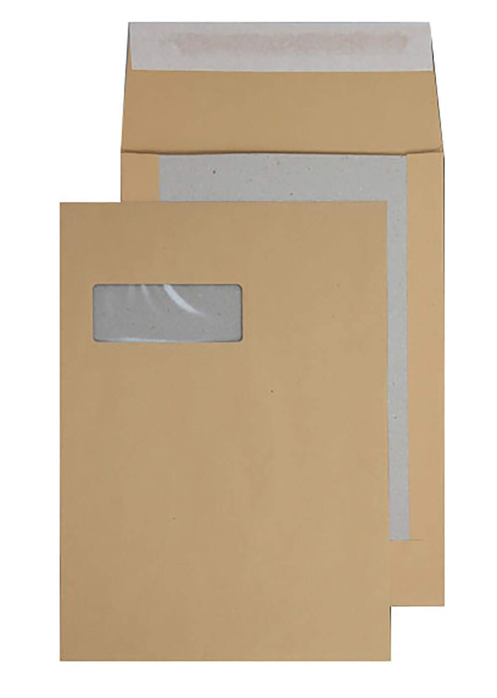 Blake Purely Packaging C4 (A4) 324 x 229 mm Board Back Pocket Peel and Seal Envelopes Window (13901MW) Manilla - Pack of 125