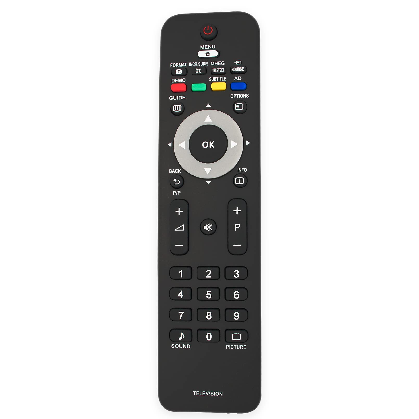 VINABTY Replace Remote Control Fit for PHILIPS TV 19PFL3405H/12 22PFL3405H 26PFL3405H 42PFL3605H/12 47PFL3605H/12 32PFL3205H/12