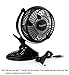 Topwell 5-Inch 360 Degree Rotation Clip-on USB Fan - Black