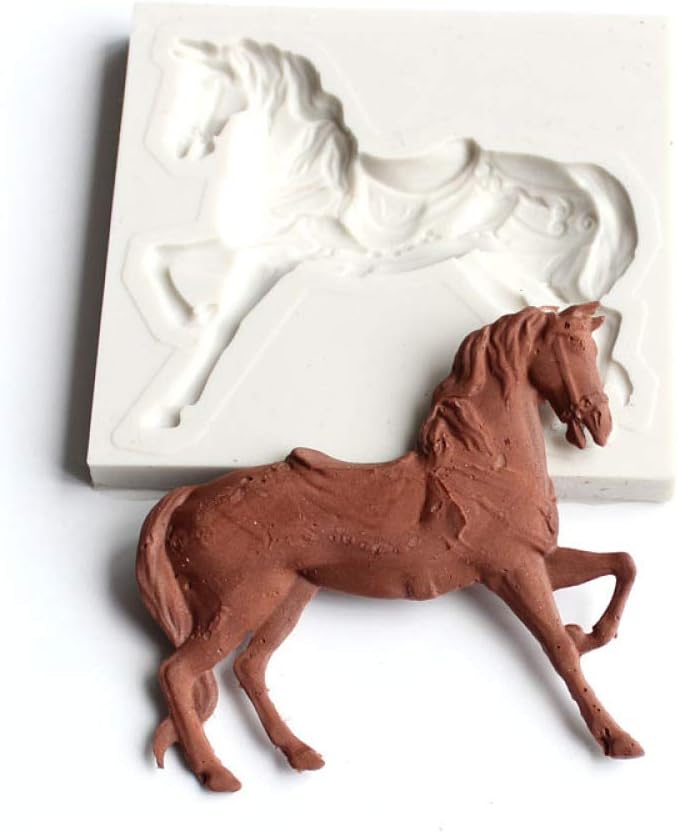 Moulle Moule De Gateau De Silicone De Forme De Cheval Outils De Decoration De Fondant Accessoire Dans Des Extrudeuses Dargile Cuisson De Cuisine Pour La Pate De Gateau De Chocolat Patisserie Moules A