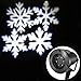 suyeeson LED Christmas Light, 4W LED Moving Snowflake Spotlight, Dynamic Landscape Projector Light Lamp, Party Light for Holiday, Garden, Indoor/Outdoor Decor-Waterproof IP65-White-UL adapter