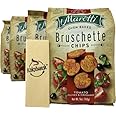 KOKOBUNCH Bundle Of All Natural Maretti Bruschette Bruschetta Vegan Cracker Bruschettini Chips 4 Pack (5oz, Tomato Olive And Oregano)