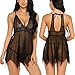 Avidlove Women V Neck Lingerie Lace Babydoll Mesh Chemise Sexy Sleepwear