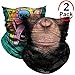 2 Pack - 3D Animal Neck Gaiter Scarf Bandana Face Mask Seamless UV Protection for Motorcycle Cycling Riding Running Fishing Hiking Conoeing Funny Dog and Chimpanzee