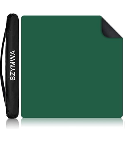 Tapis Mahjong 80x80 Cm – Antidérapant – Réducteur De Bruit – Polyester – Enroulable – Vert – Jeux De Cartes