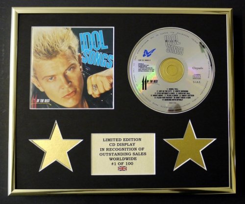 BILLY IDOL/CD DISPLAY/LIMITED EDITION/COA/11 OF THE BEST