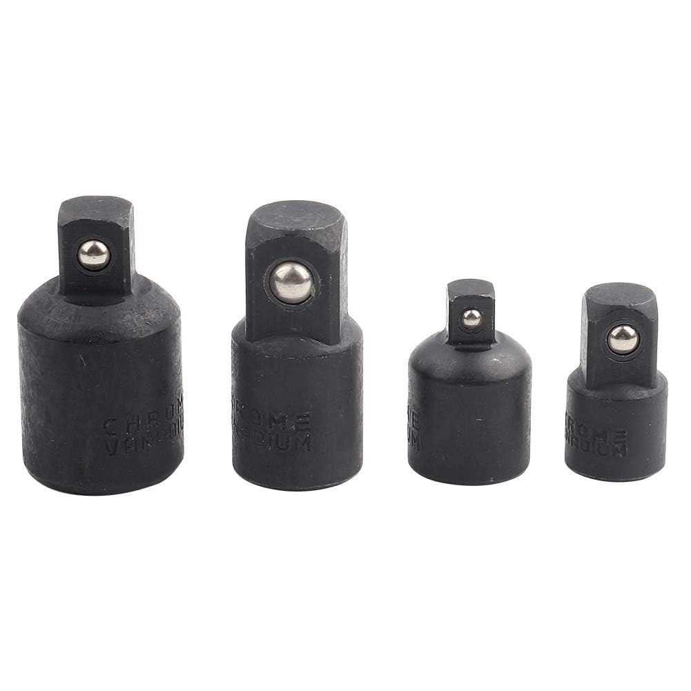 4pcs Sockets Screwdriver Converter Set 1/2", 3/8", 1/4" Socket Wrench Adapters Impact Adapter and Reducer Se