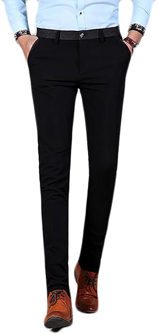 MU2M Men's ExpandableWaist Solid ModernFit Suit Separate Pant Trousers at Amazon Men’s