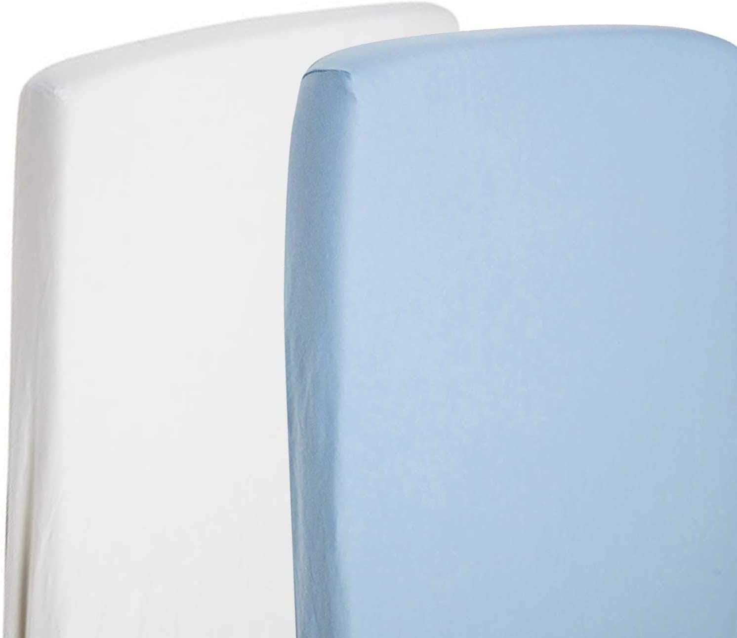 4X Fitted Sheets Compatible with Chicco Next 2 Me 100 Cotton White