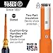 Klein Tools 602-8-INS Insulated Screwdriver, Made in USA, 3/8-Inch Cabinet Tip with 8-Inch Shank