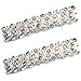 Luxxii - Rhinestones Crystal Hair Barrette Clip Hair Pin (Pack 2, Silver Color)