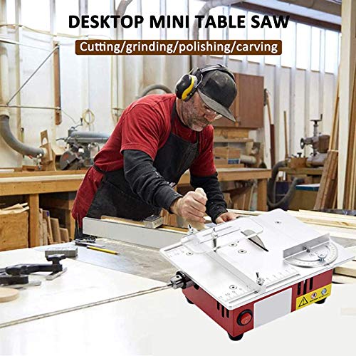 Tragbare Tischkreissäge, Mini Präzisions Kreissäge mit Gehrungslehre 96W 9200 U/min für DIY manuelles Modell… – Bild 3