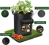SunStream 12 Pack 10 Gallon Thickened Nonwoven Fabric Grow Bags view 3