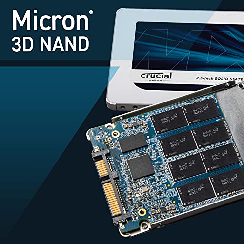 Crucial MX500 500GB 3D NAND SATA Inch Internal SSD, up to