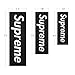 3 Pack Supreme Patches Sew on or Iron on Multi Size Patch Embroidered DIY Applique Badge Decorative (Black)