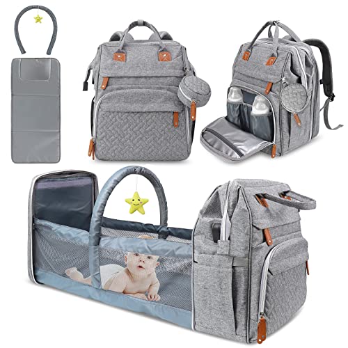 Diaper Bag Backpack, Baby Diaper Bag with Changing Station for