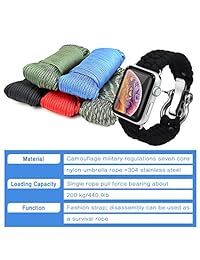 Bei Compatible Apple Watch 4 Band 1.732 en 1.575 en Paracord iWatch Band 1.496 en 1.654 en Supervivencia pulseras deportivas Series4   3 2 1 Nike + Edition