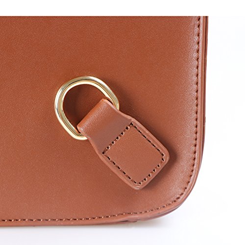 Men Vintage PU Leather Briefcase Laptop Backpack Shoulder Messenger Bag Berchirly