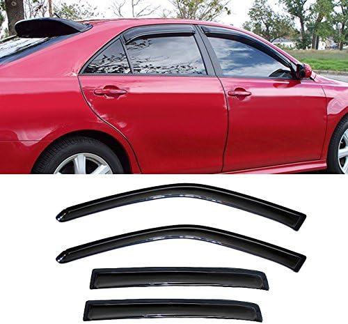 VioletLisa 4pcs Dark Smoke Outside Mount Style Sun Rain Guard Vent Shade Window Visors Fit 09-15 Chevy Cruze All Models