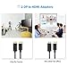 Cablor 2Pcs DP DisplayPort to HDMI Cable,1080P Full HD Video,Black Color 6ft