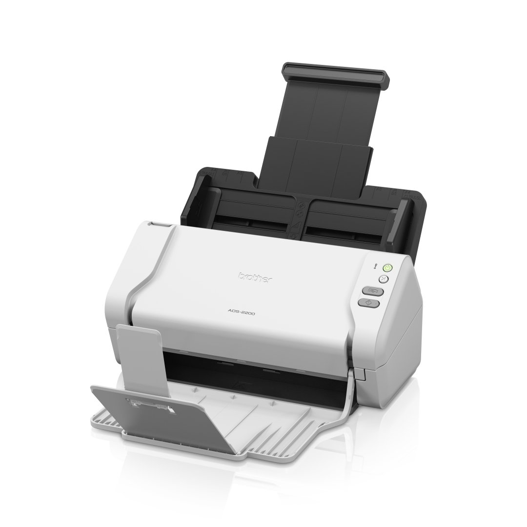 Brother ADS-2200 Document Scanner, USB 2.0, Desktop, 2 Sided Scanning, 35PPM, A4 Scanner, Includes AC Adapter, USB Cable and Document Management and Business Card Software