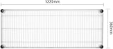 Vogue Steel Wire Wall Shelf 1220mm Chrome Coated Steel 30kg view 2