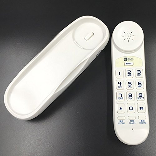 Telephones Corded Phones Wall Phone Telephones Breadmakers Business Hotel Office Telephones Small Extensions Wall-Mounted Desks - (Color : White) - Thumbnail 3