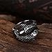 FENDINA Men's Cool Stainless Steel Cross Japanese Style Koi Carp Man Boy Punk Biker Ring Bands (9)