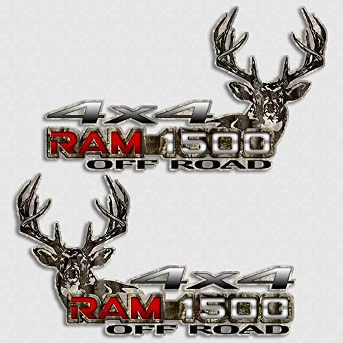 4x4 Camouflage Ram 1500 Truck Deer Hunting Archery Decal Set