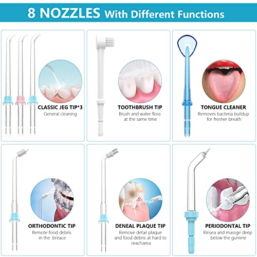 Water Dental Oral Irrigator for Teeth/Braces,10 Pressure Levels Water